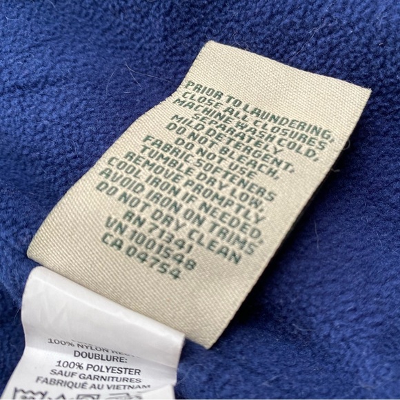 L.L. Bean Kids' Trail Model Rain Jacket Lined Colorblock Red Navy Size Large - Picture 11 of 13